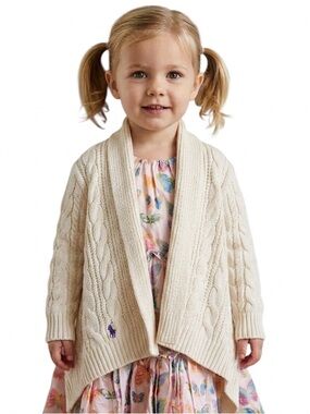 Ralph Lauren cable knit cardigan toddler 3T